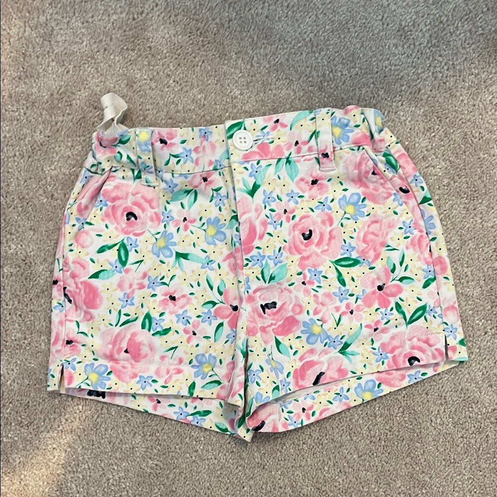 Crown & Ivy Pink and Green Floral Shorts